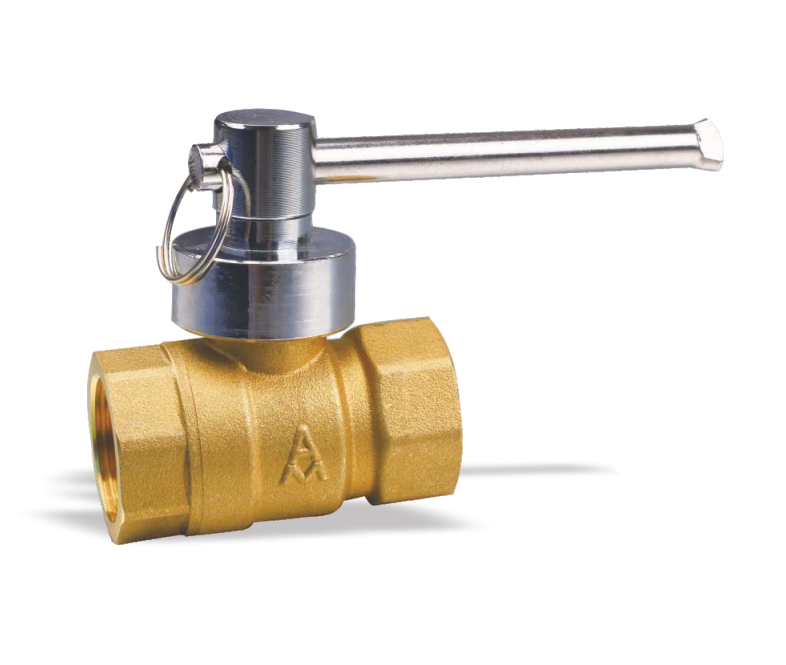 268黄铜磁性带锁球阀
